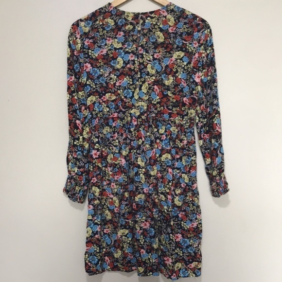 𝅺ZARA Basic floral printed long sleeve dress sz Small - Picture 6 of 11